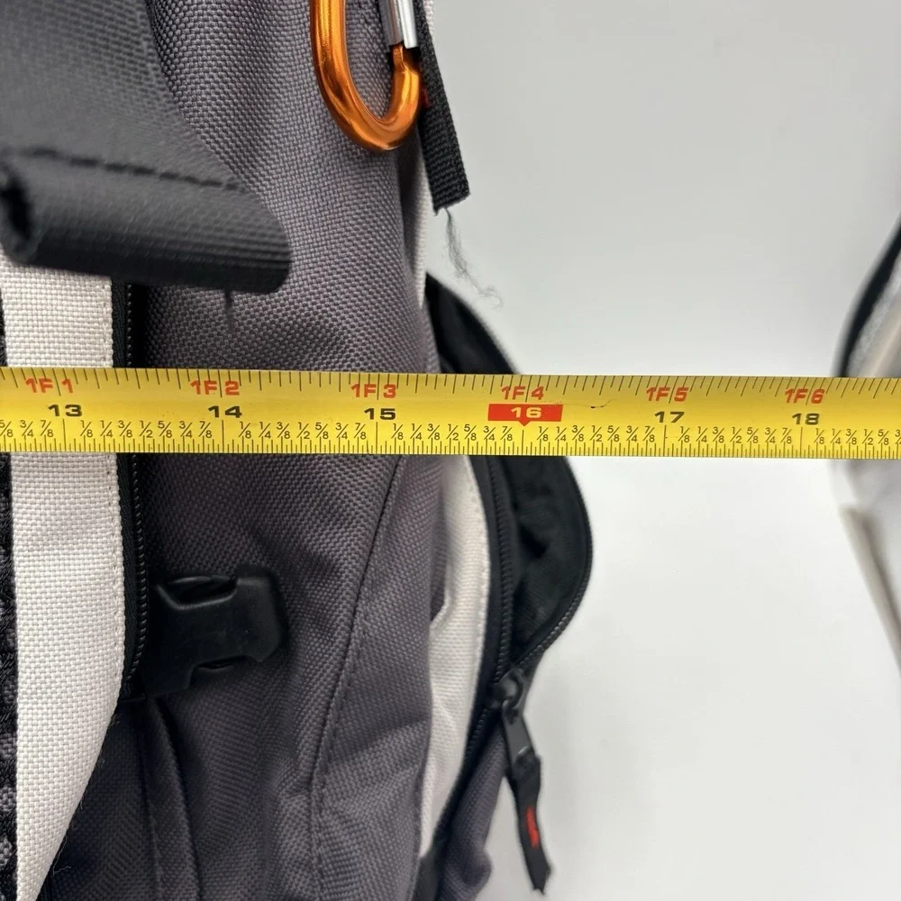Illenium Hiking Backpack Gray Black Red Travel Camping Laptop Daypack